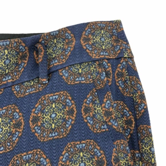 Ann Taylor LOFT Geometric Mandala Navy Pants size 2 - Picture 4 of 4